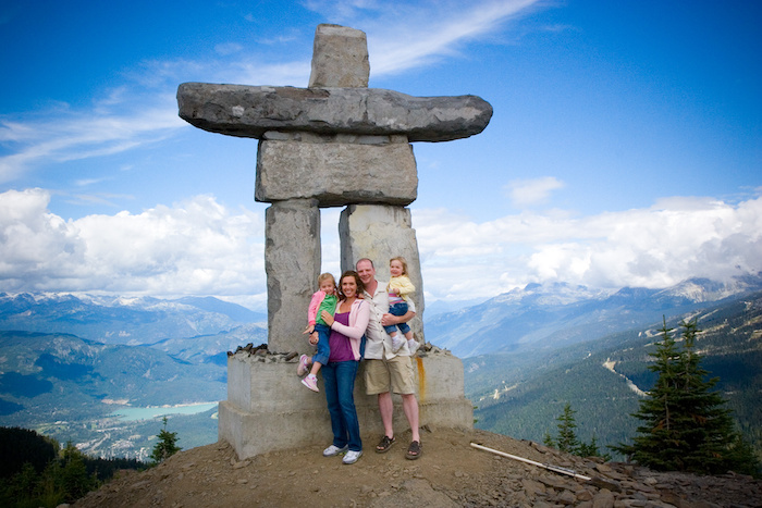 Family visiting Whistler