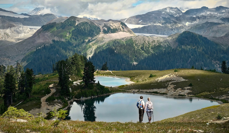 Hiking near Whistler in the summer