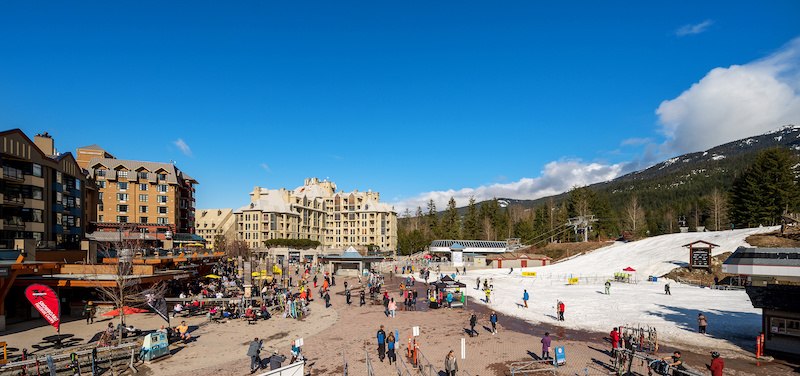 Whistler Village on a spring day
