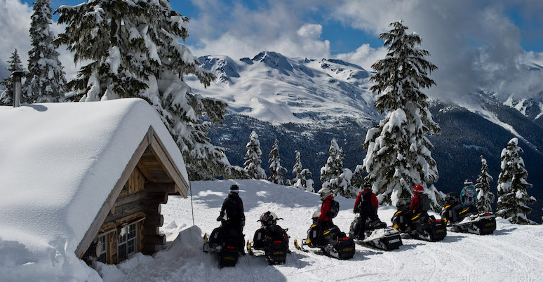 Snowmobile adventure with Canadian Wilderness
