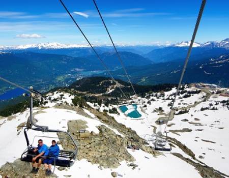 Peak chair ride on Whistler Mountain 